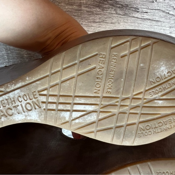 Kenneth Cole Reaction Soley Wedge Sandals Ankle Strap Size 8.5 - Picture 8 of 10